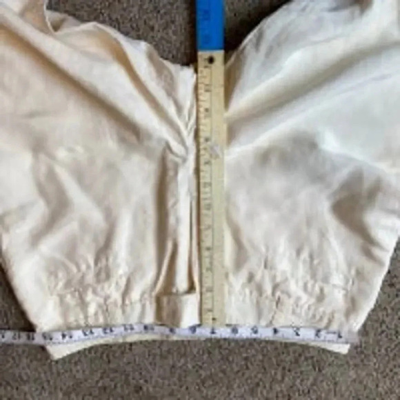 J.McLaughlin 100% Silk Beige Flare Leg Dress Pants Women Size 10 Pockets - Picture 3 of 7